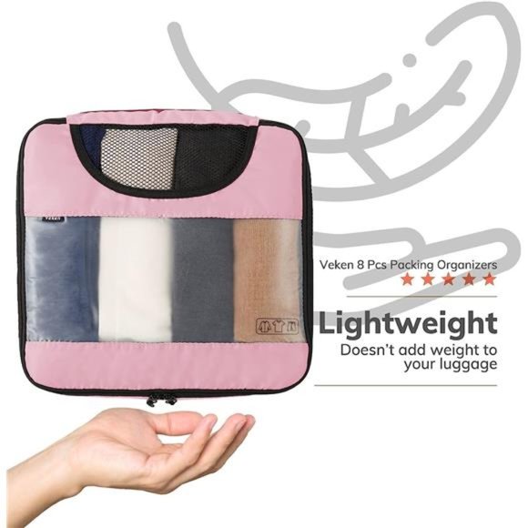 8Pcs Packing Cubes for Suitcases Organizer Bags Set for Travel Essentials Bags - Picture 4 of 7